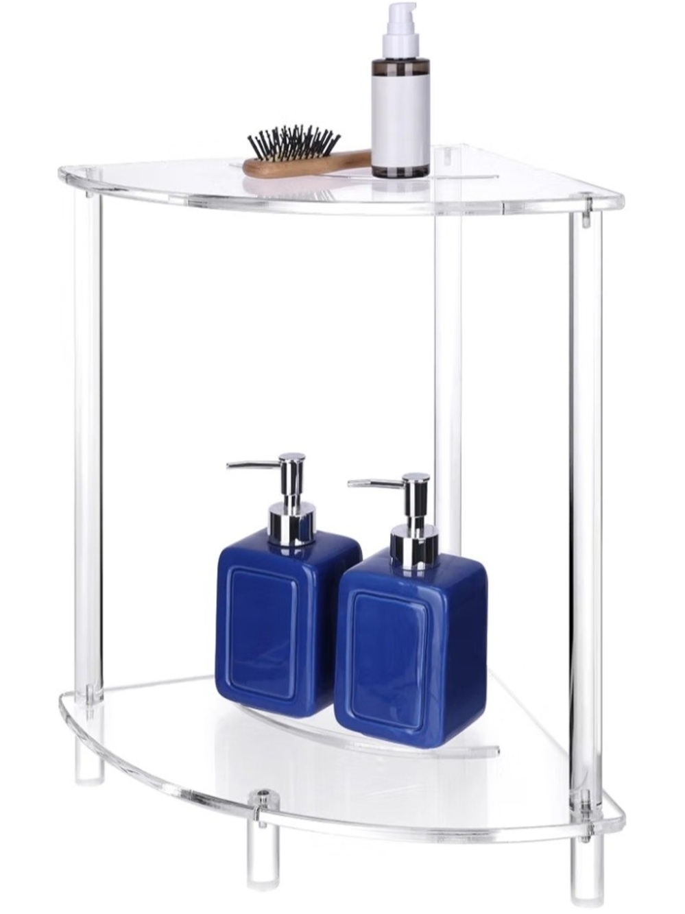 18 Inch Shower Foot Rest Acrylic Stool For Shaving Legs Corner Bench Seat Clear